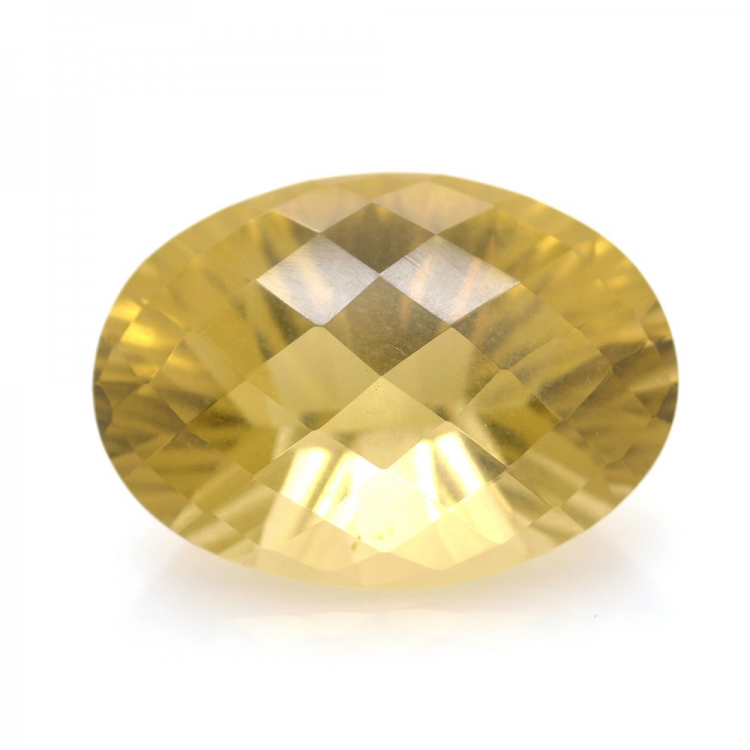 27.65ct Citrino Ovale Concavo Scacchiera