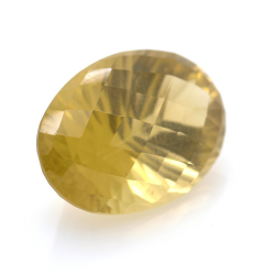 27.65ct Citrin Oval konkav Schachbrett