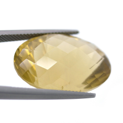 27.65ct Citrine Ovale Concave Damier