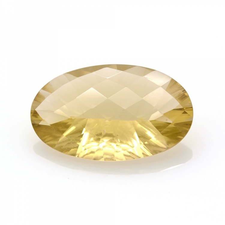 23.89ct Citrino Ovale Concavo Scacchiera