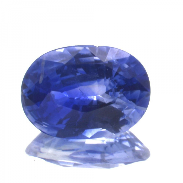 1,10 ct blauer Saphir im Ovalschliff 7,40 x 5,34 mm