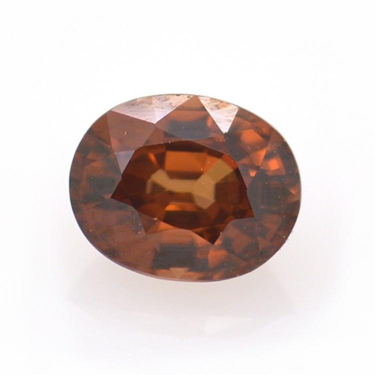 1.21ct Zircón Naranja Talla Ovalada 6,46x5,26mm