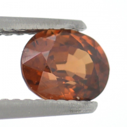 1,21 ct orangefarbener Zirkon im Ovalschliff 6,46 x 5,26 mm