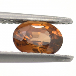 1,01 ct rosafarbener Zirkon im Ovalschliff 6,51 x 4,81 mm