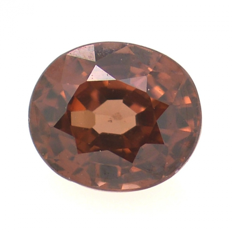 1,08 ct orangefarbener Zirkon im Ovalschliff 6,00 x 5,18 mm