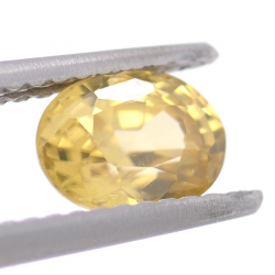 1.27ct Zircón Amarillo Talla Ovalada