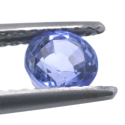 0,65 ct blauer Saphir im Ovalschliff 5,12 x 3,08 mm