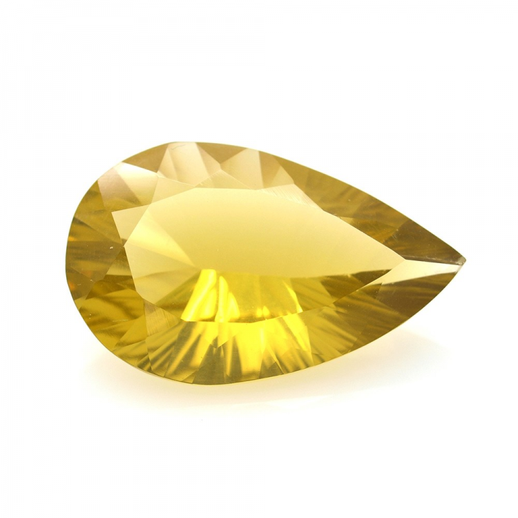 25.54ct Citrine Poire Concave