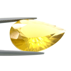 25.54ct Citrine Poire Concave