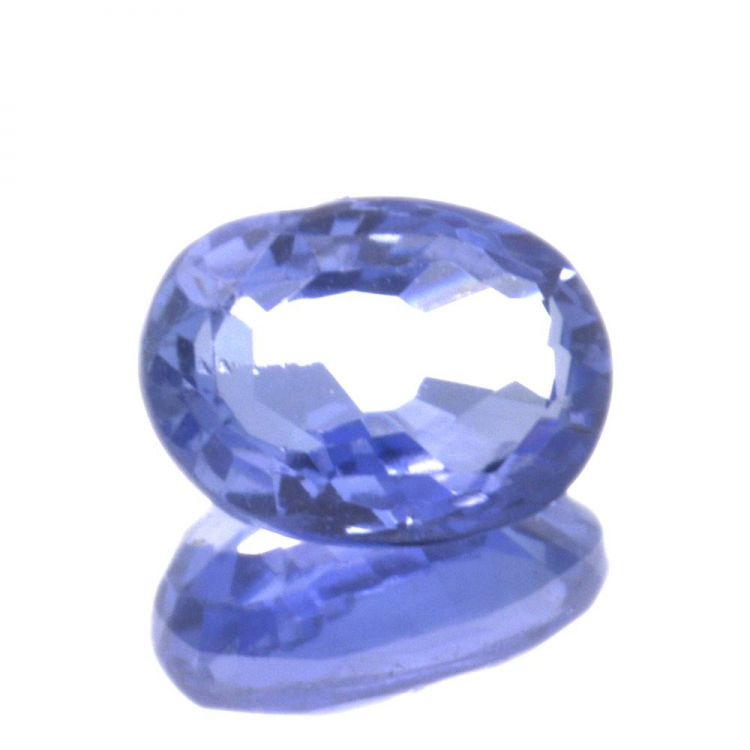 Saphir bleu 1,35 ct taille ovale 7,29x5,38 mm