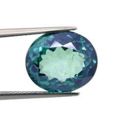 9.98ct Topaze Verte Taille Ovale