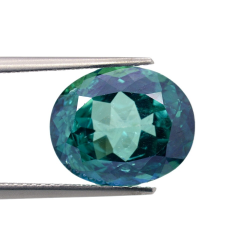 9.72ct Topaze Verte Taille Ovale