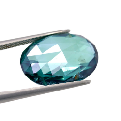 14.48ct GreenTopaz Oval Cut double Checkerboard