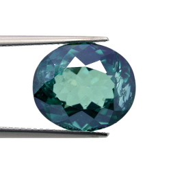 12.34ct Green Topaz Oval Cut