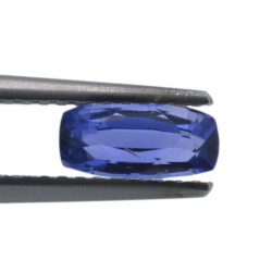 Taglio a cuscino in zaffiro blu da 1,04 ct, 7,62 x 3,83 mm