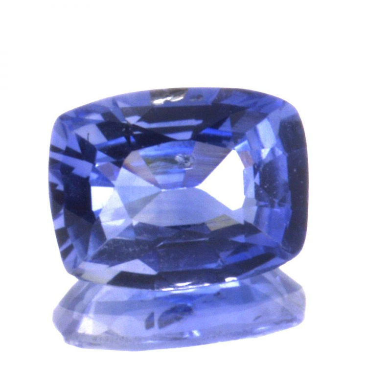 Saphir bleu 0,94 ct taille coussin 6,55x5,04 mm