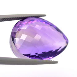 49.37ct Amethyst Pear Cut with Chessboard