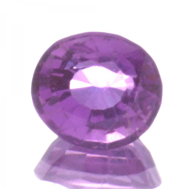 Saphir rose 0,78 ct taille ovale 5,32x4,77 mm