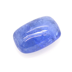 8.53ct Tansanit Cabochon Baguette Schnitt 15,09x9,83mm