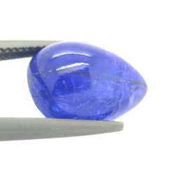 10.28ct Tansanit Cabochon Birne Schnitt 14,44x10,43mm