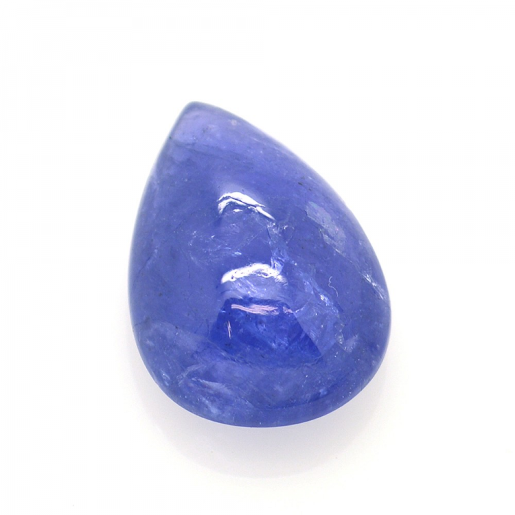 Taglio cabochon a pera di tanzanite da 10,98 ct, 16,70 x 11,90 mm