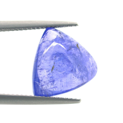 8,10 ct Tansanit-Cabochon-Schliff, Dreieck, 13,85 x 12,65 mm