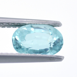 1.27ct Neon Blue Apatite Oval Cut