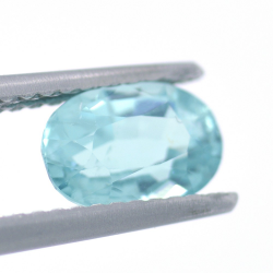 1.27ct Neon Blue Apatite Oval Cut