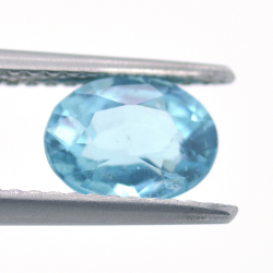 1.32ct Apatite Neon Blue Taille Ovale