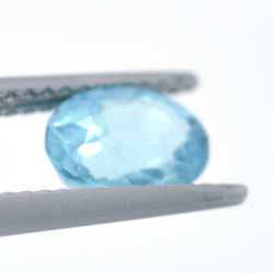 1.32ct Apatite Neon Blue Facetatto Ovale