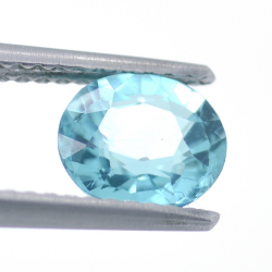 1.15ct Neon Blue Apatite Oval Cut