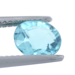 1.15ct Neon Blue Apatite Oval Cut