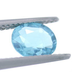 1.18ct Neon Blue Apatite Oval Cut