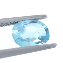 1.12ct Neon Blue Apatite Oval Cut