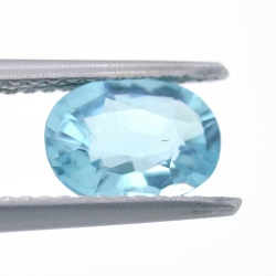 1.12ct Neon Blue Apatite Oval Cut