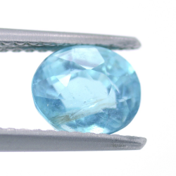 1.51ct Apatite Neon Blue Facetatto Ovale