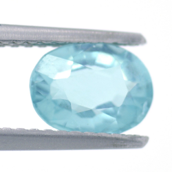 1.21ct Apatite Neon Blue Facetatto Ovale