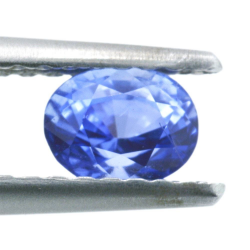 Zaffiro blu da 0,62 ct, taglio ovale, 5,04 x 3,94 mm