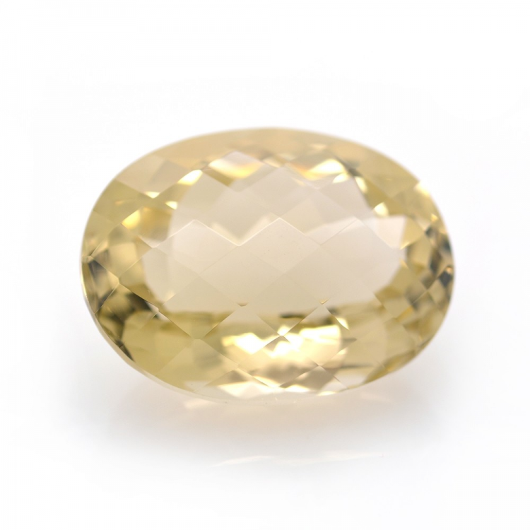 24.83ct Citrine Oval Cut with Chessboard