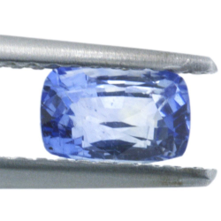 Taglio a cuscino in zaffiro blu da 0,85 ct, 6,17 x 4,05 mm