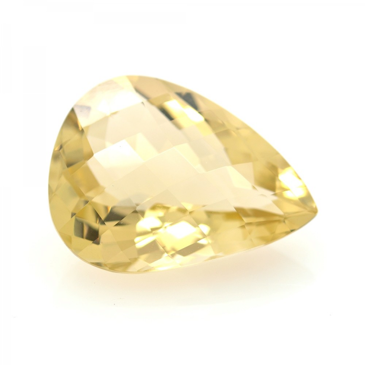 18.79ct Citrin Birne Schnitt mit Schachbrett