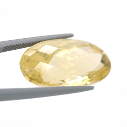 23.67ct Citrine Oval Cut with Chessboard