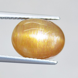 5.20ct Pietra Solare Stella Taglio Cabochon Ovale