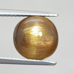 3.40ct Pietra Solare Stella Taglio Cabochon Tondo