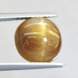 3.40ct Pierre de Soleil Étoile Taille Cabochon Rond