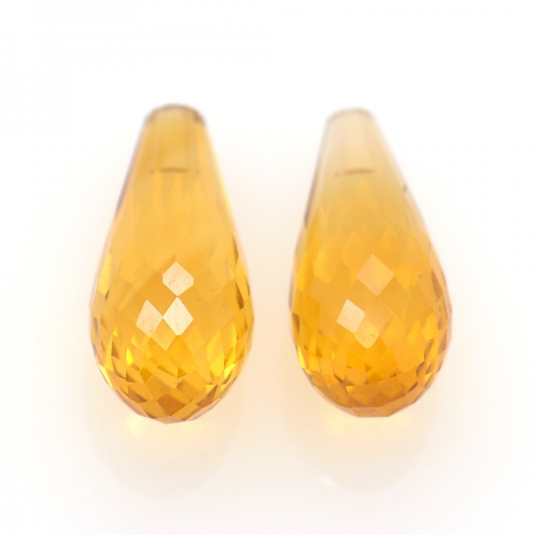 9.74ct Set Citrine Taille Briolette