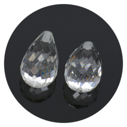 14.63ct Weißer Topas Briolette Schnitt