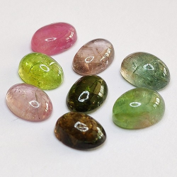 6,89ct Set Turmalin Cabochon Oval