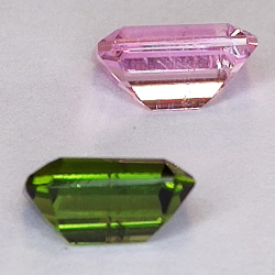 2,08ct Set Tourmaline Emerald Cut