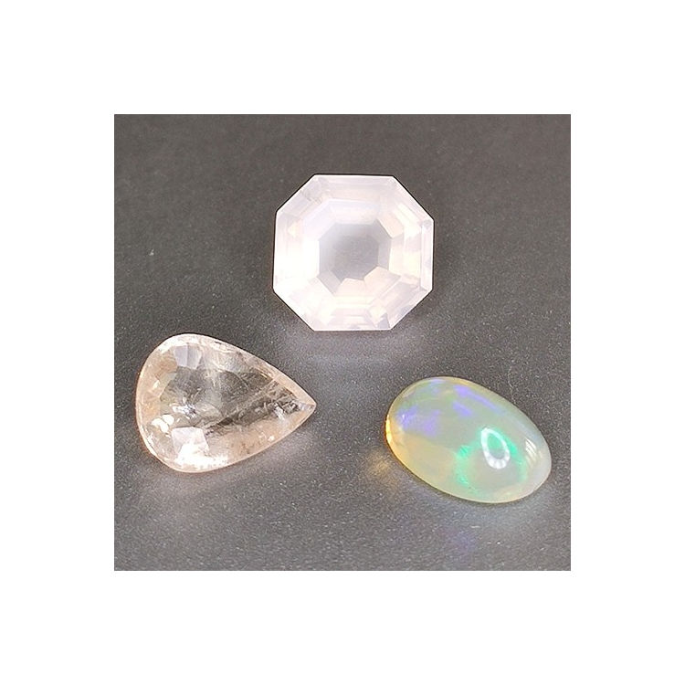 5,09ct Set Opal, Quartz & Morganite